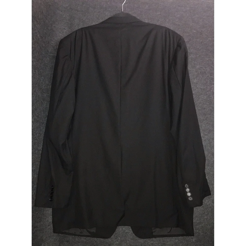 Samuelsohn LORO PIANA Tasmanian Super 120's Blazer Jacket Black Stripe 100% Wool